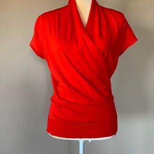 Red Cap Sleeve Sweater top by NY & company  Medium
